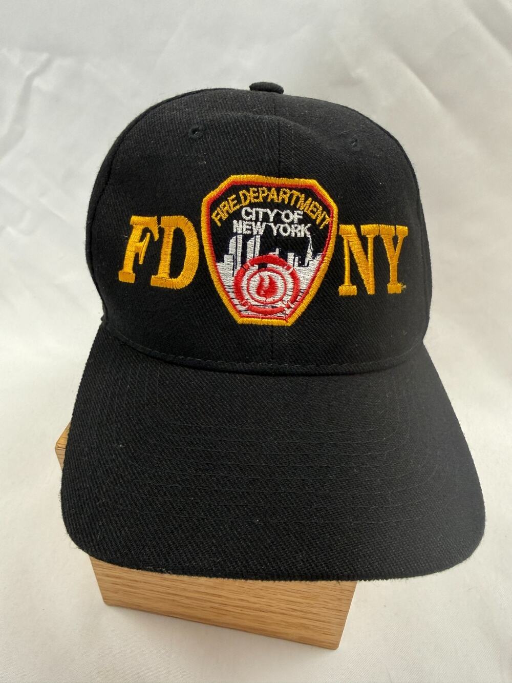FDNY Hat Fire Department New York Snapback Cap Black Embroidered Logo OSFA